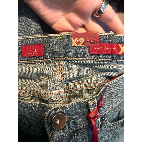 NWT VINTAGE Express Women's Low Rise Eva Bootcut Jeans Denim Blue Size 2R - Picture 8 of 12